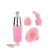 Llavero Labial Vibrador 3 Cabezas para estimulación múltiple